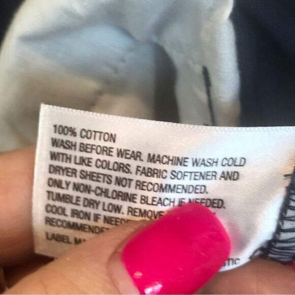 Cat &  jack size 16 navy blue uniform pants adjustable waist has pockets - Picture 5 of 8